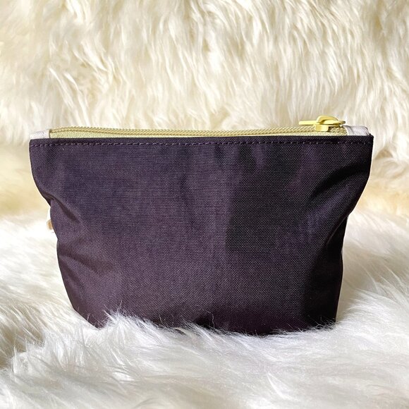 NWOT Baggu Go Pouch Small - Chocolate Plum & Lavender Grey (Pastel Colorblock) - Picture 1 of 7